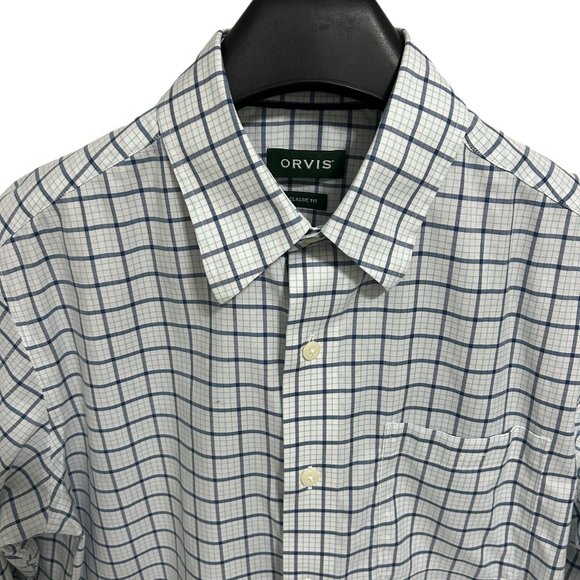 Orvis Classic Fit Men's Button Down Shirt Size Medium Long Sleeve Check - Picture 4 of 6